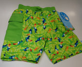 Swim Board Shorts with Built-in Reusable Absorbent Swim Diaper