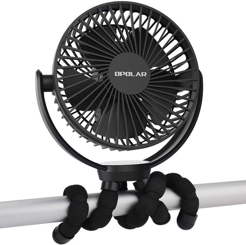Rechargeable Battery Powered Clip Fan with Flexible Tripod