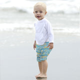 Swim Board Shorts with Built-in Reusable Absorbent Swim Diaper
