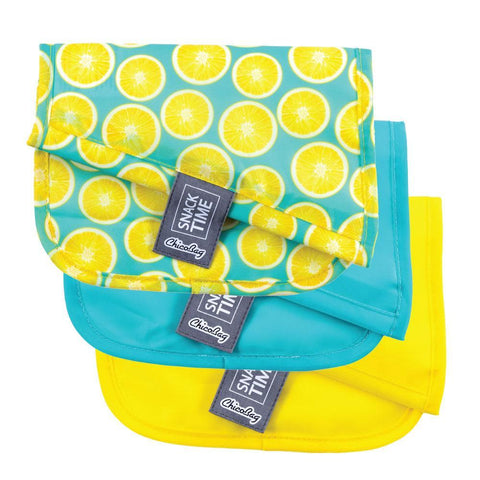 Snack Time Reusable Snack & Sandwich Bags 3-pack